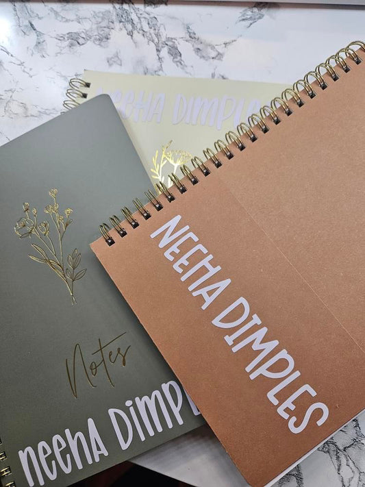 Aesthetic Spiral Notebooks - Personalized